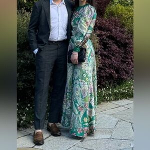 Satin floral dress, worn once